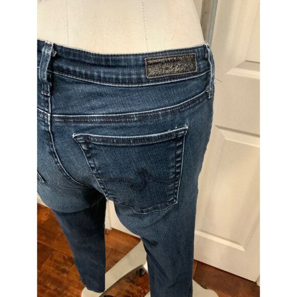 Adriano Goldschmied Dark Wash Blue Zip-Up Legging Ankle Skinny Jeans, Size 27 - Picture 5 of 7